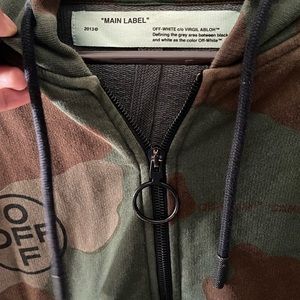 Off white zip up